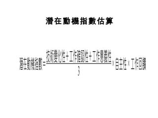 潛在動機指數估算
 