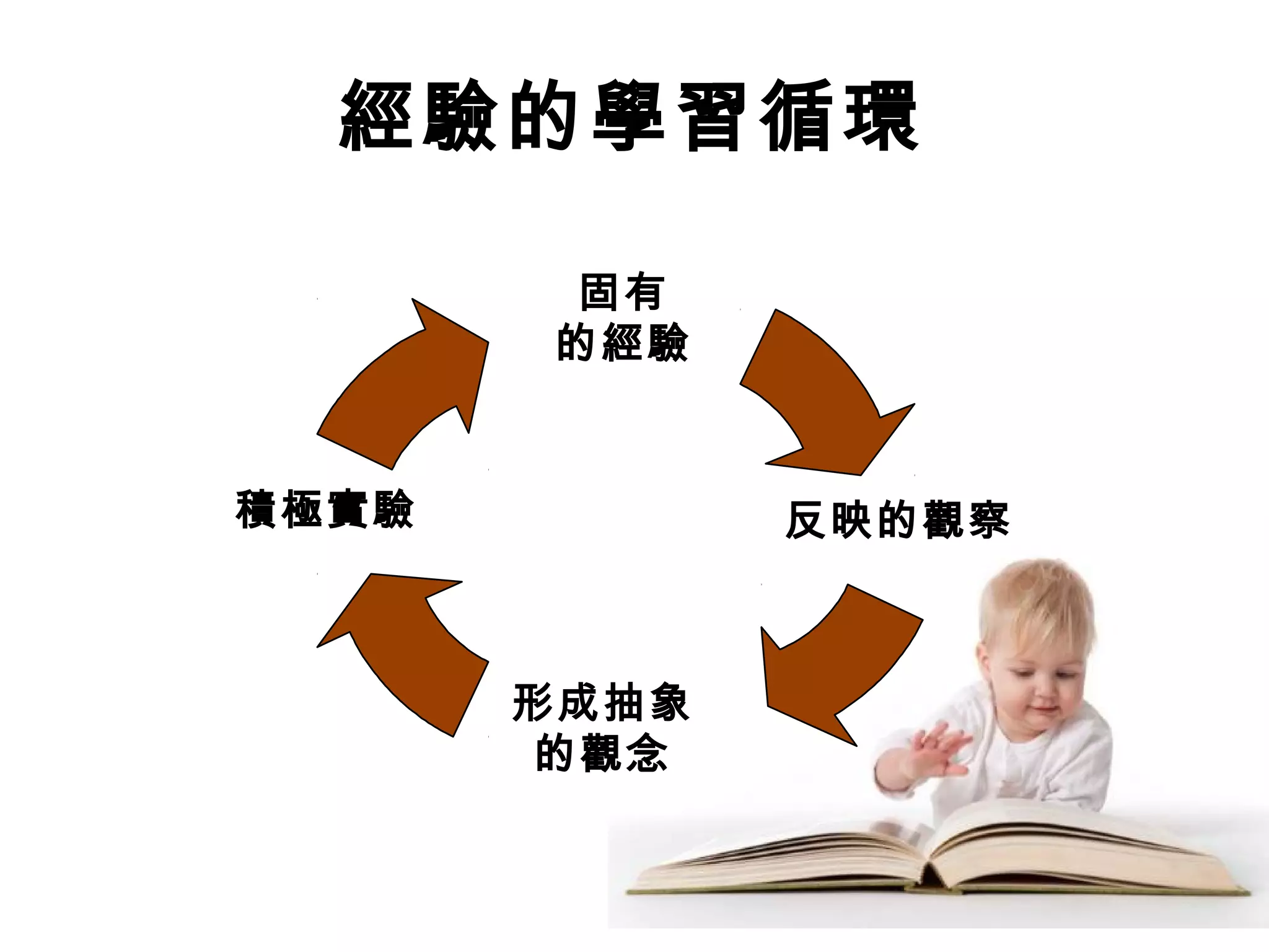 經驗的學習循環
積極實驗
形成抽象
的觀念
反映的觀察
固有
的經驗
 