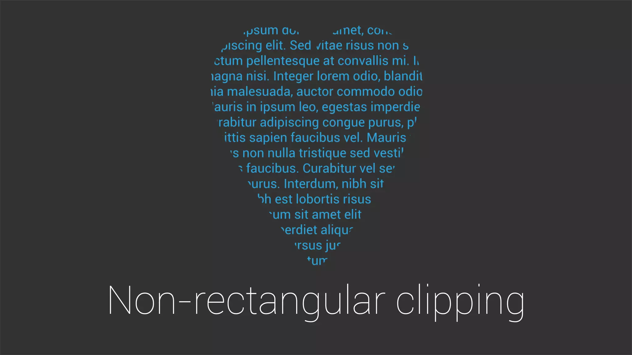 Non-rectangular clipping
 