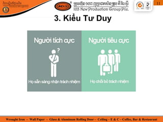 Wrought Iron – Wall Paper – Glass & Aluminum Rolling Door – Ceiling – E & C – Coffee, Bar & Restaurant
11
3. Kiểu Tư Duy
 