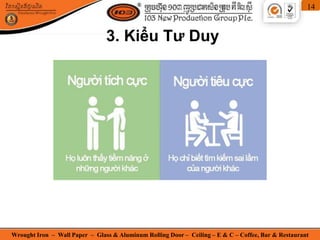 Wrought Iron – Wall Paper – Glass & Aluminum Rolling Door – Ceiling – E & C – Coffee, Bar & Restaurant
14
3. Kiểu Tư Duy
 