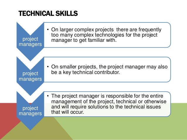103 Project manager's responsibilities