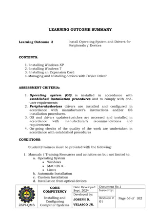 Css Competencies Based Learning Module CSS MODULE Competency Based Learning Materials | PDF