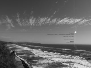 >
                                                   Programa
   Estación para la pausa y contemplación del paisaje Costino

                                        Ubicación Geográfica

                                          Infiernillo, Vichuquén

                                                       Región
                                               del Maule, Chile

                                            Coordenadas KMZ
                       Latitud 34°49’50”S, Longitud 72° 8’40”O

                                        Superficie Construida
                                                       78 m2

                                           Superficie Terreno
                                                      Sin dato

                                                  Materialidad
Madera Impregnada, Piedra Laja, perfil tubular redondo, adobe,
                                       emplantillado gravillado.

                                      Costo total de Proyecto
                                                    $ 745.000

                                                     Mandante
                                                        Mixto
 