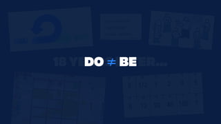 18 YEARS LATER…DO ≠ BE
 