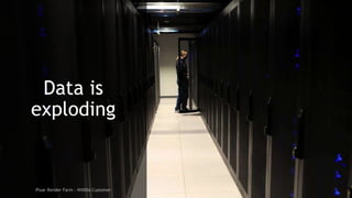 4
Data is
exploding
Pixar Render Farm - NVIDIA Customer
 