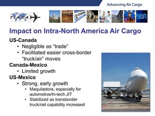 Impact on Intra-North America Air Cargo
US-Canada
• Negligible as “trade”
• Facilitated easier cross-border
“truck/air” mo...