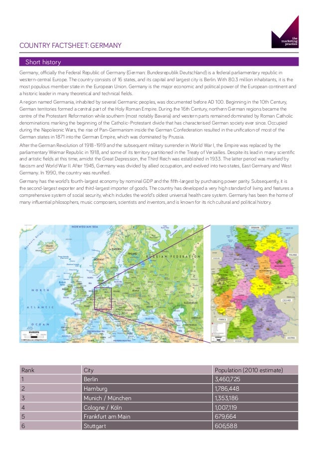 Marketing Into Germany B2b Marketing Country Factsheet