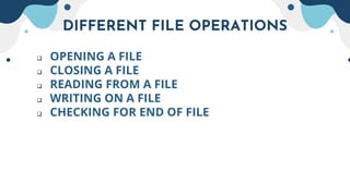 File Handling in c++ | PPTX