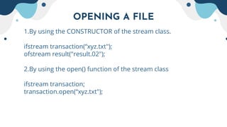 File Handling in c++ | PPTX