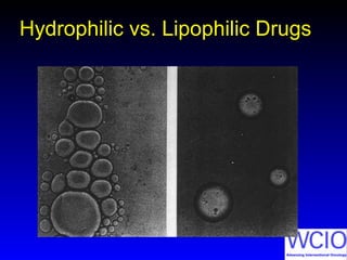Hydrophilic vs. Lipophilic DrugsHydrophilic vs. Lipophilic Drugs
 