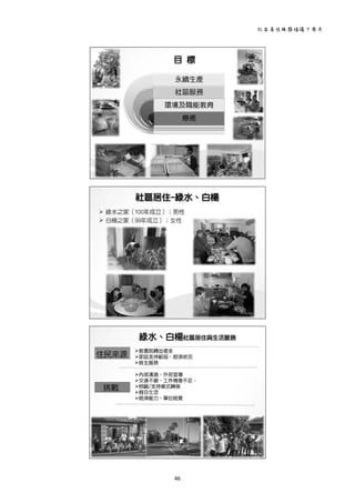 社區居住服務倡議十周年 
46 
 
 
 
 
 
