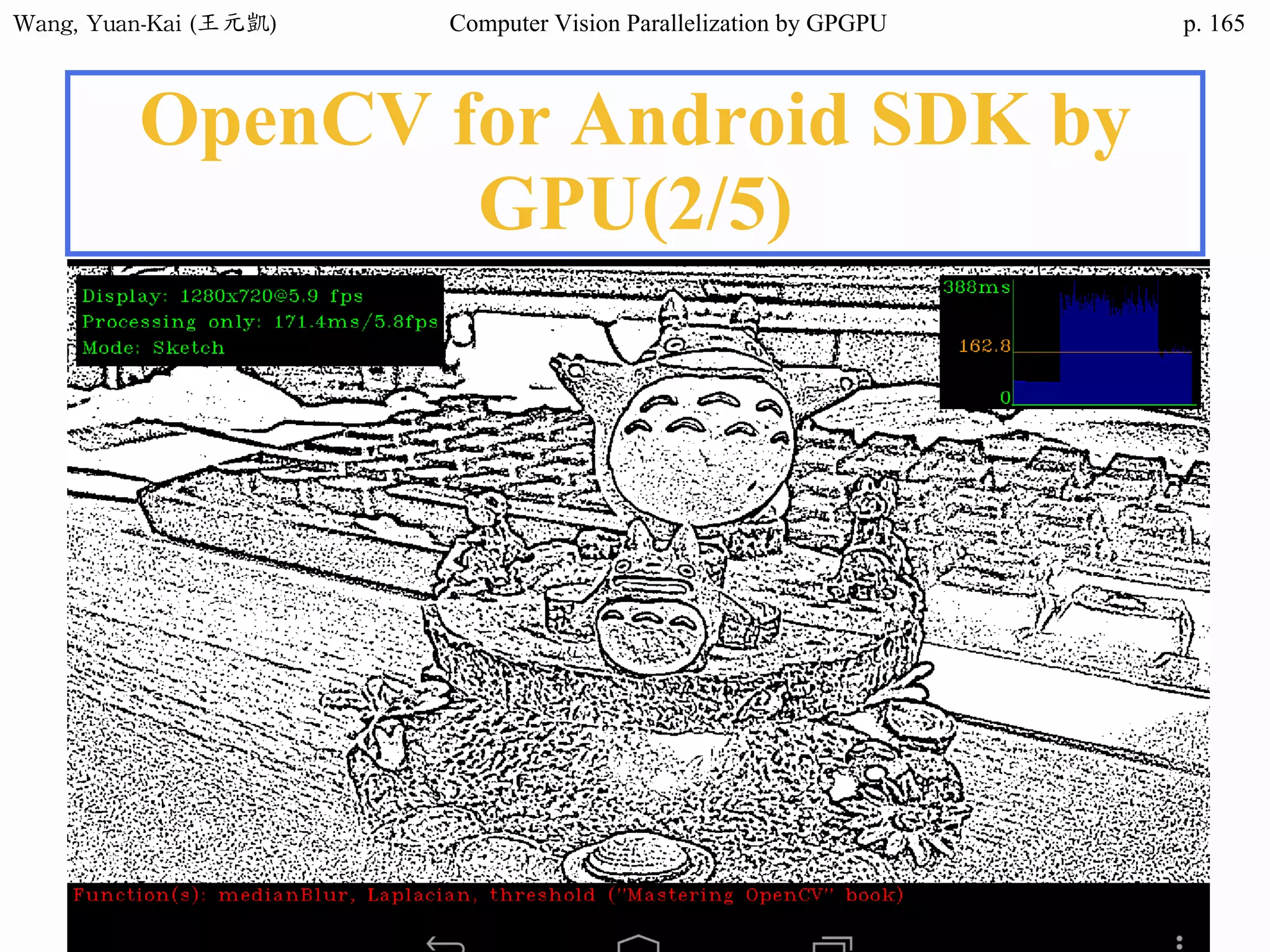 Wang,	Yuan-Kai	(王元凱) Computer Vision Parallelization by GPGPU p.
OpenCV for Android SDK by
GPU(2/5)
165
 