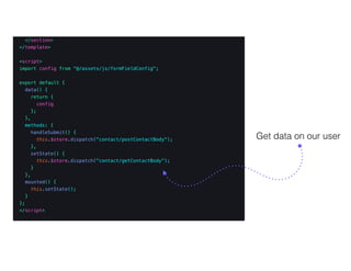Get data on our user
 