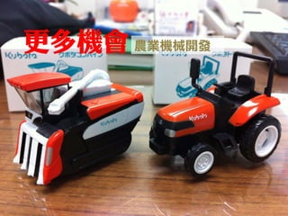 更多機會 
農業機械開發  