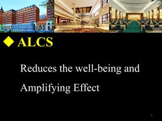 ?ALCS
Reduces the well-being and
Amplifying Effect
5
 