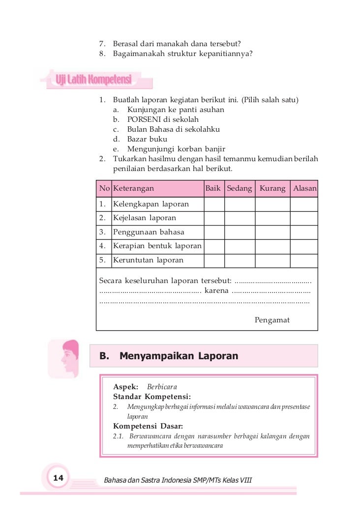Bahasa Indonesia SMP 8