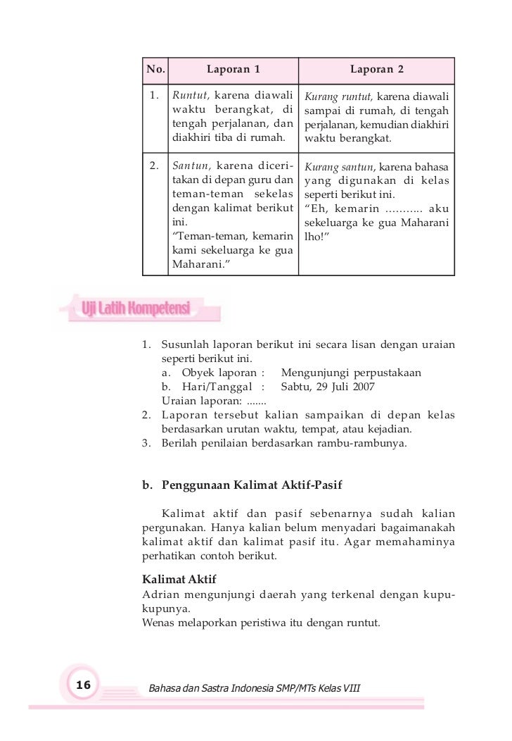 Bahasa Indonesia SMP 8