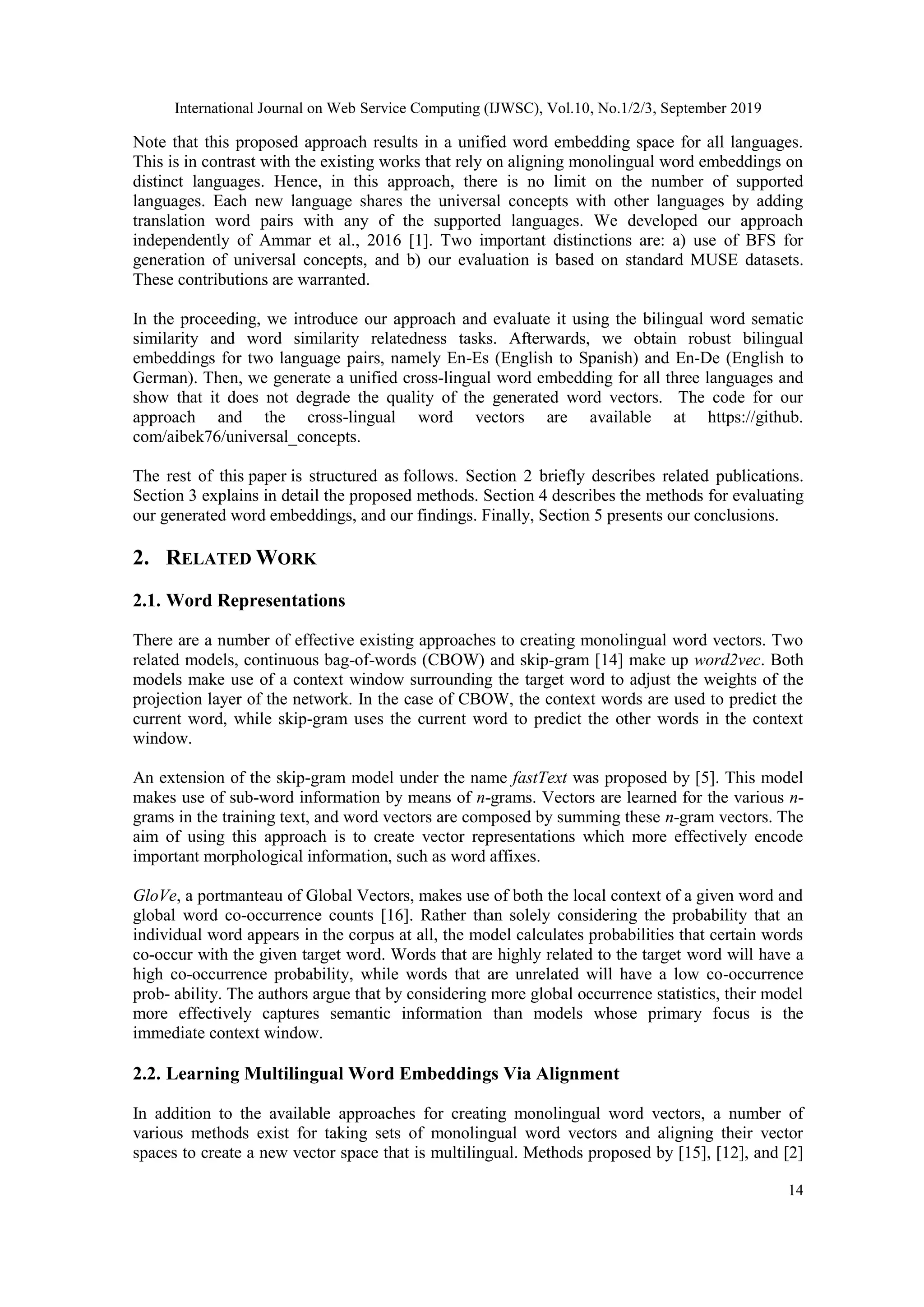 LEARNING CROSS-LINGUAL WORD EMBEDDINGS WITH UNIVERSAL CONCEPTS | PDF