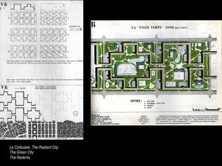 Le Corbusier, The Radiant City
The Green City
The Redents
 