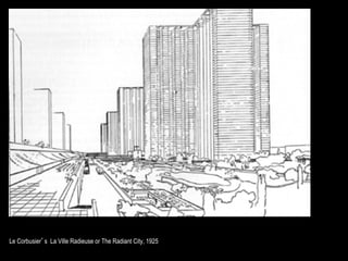 Le Corbusier’s La Ville Radieuse or The Radiant City, 1925
 