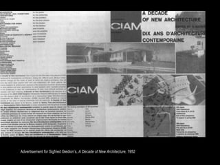 Advertisement for Sigfried Giedion’s, A Decade of New Architecture, 1952
 
