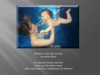 Eterna é a flor que se fanase soube floriré o menino recém-nascidoantes que lhe dêem nomee lhe comuniquem o sentimento do efêmero