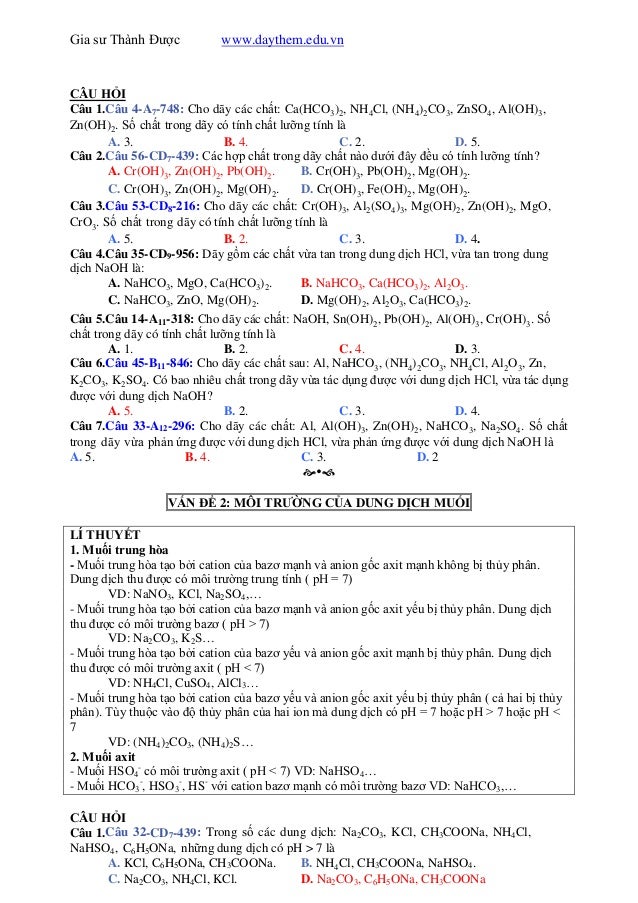 Trắc Nghiệm Hoa Vo Cơ Va đap An