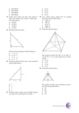 Matematika SMP Kelas 8