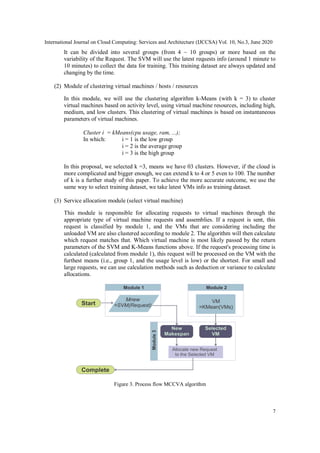 MCCVA: A NEW APPROACH USING SVM AND KMEANS FOR LOAD BALANCING ON CLOUD ...
