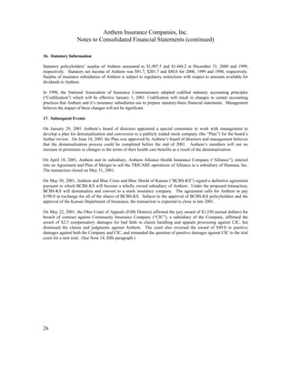 WellPoint2000 annual report