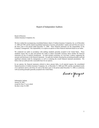 WellPoint2000 annual report