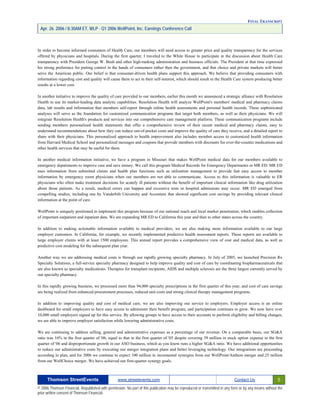 First Quarter 2006 Earnings Conference Call Transcript