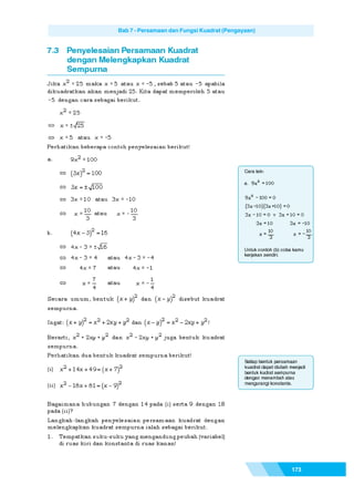 Matematika SMP Kelas 9