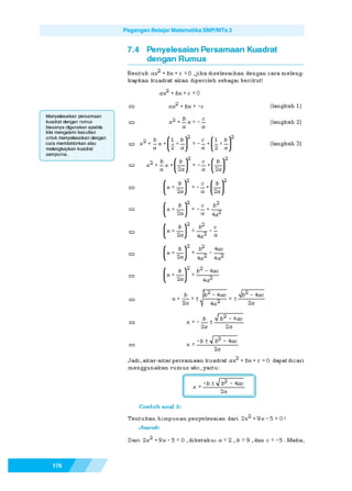 Matematika SMP Kelas 9