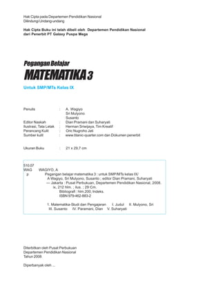 Matematika SMP Kelas 9