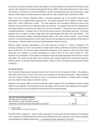 marathon oil 1st Quarter 2008