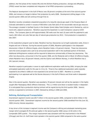 marathon oil  	  2nd Quarter 2006