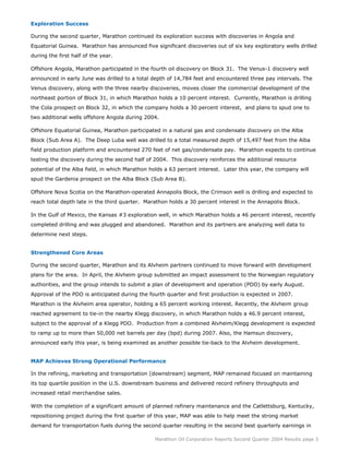 marathon oil   	  2nd Quarter 2004