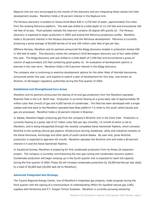 marathon oil 3rd Quarter 2003