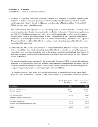 marathon oil   	  4th Quarter 2002
