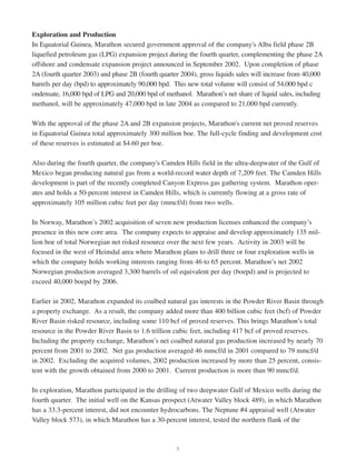 marathon oil   	  4th Quarter 2002