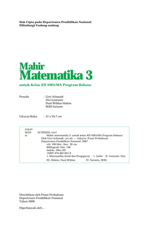 Matematika SMA Kelas 12