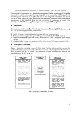 The Development of Real-Time Energy Consumption Monitoring using IoT | PDF