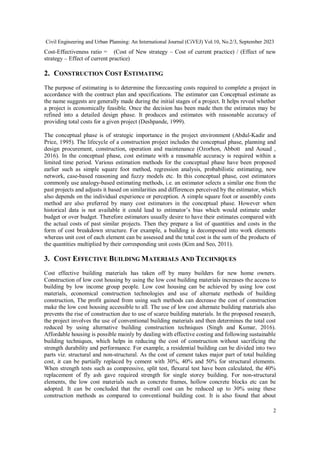 Cost Effective Methods in Construction Engineering | PDF