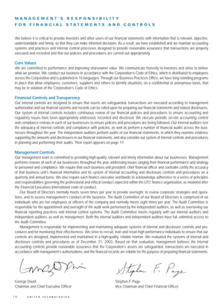 united technologies 2003 Annual English