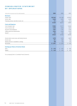 united technologies 2003 Annual English
