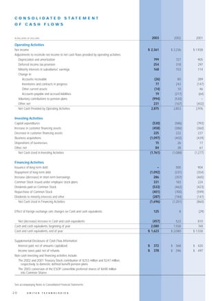 united technologies 2003 Annual English