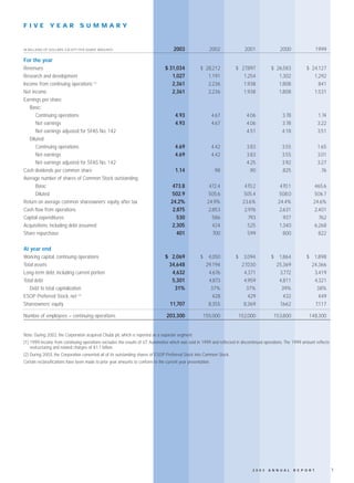 united technologies 2003 Annual English