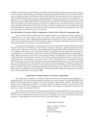 walgreen 2008 Proxy Statement